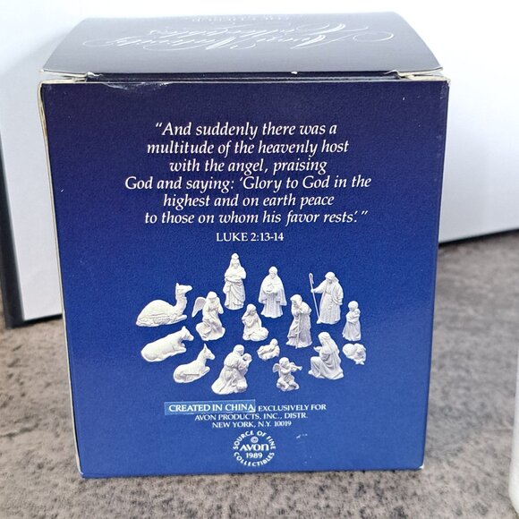 Avon Nativity THE CHERUB White Porcelain Bisque Christmas Figure Boxed 3.1/4” - Picture 12 of 12